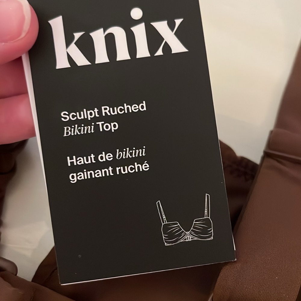 Knix Ruched Bikini Top in Espresso - Picture 5 of 6